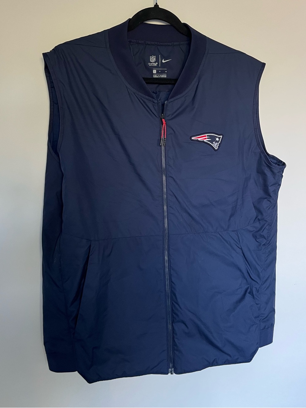 Nike New England Patriots Sleeveless Vest with Red Accent